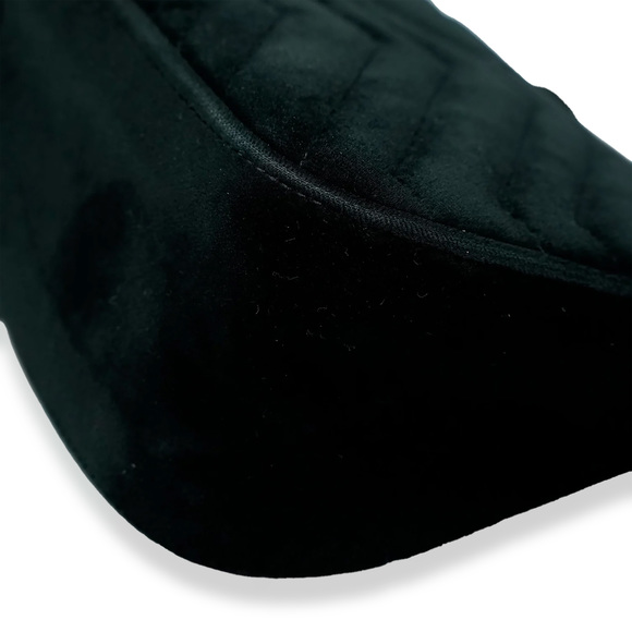 Gucci Black Matelassé Velvet Small Marmont Shoulder Bag - Picture 6 of 7